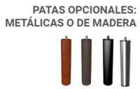 PATAS OPCIONALES METÁLICAS O MADERA