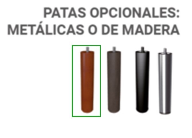 PATAS MADERA COLOR CEREZO (BASES Y SOMIERES)