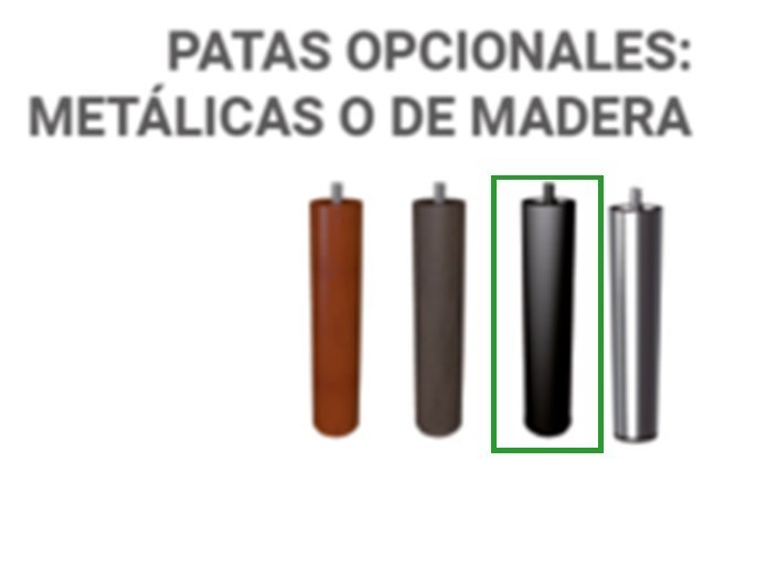 PATAS MADERA COLOR WENGUÉ (BASES Y SOMIERES)